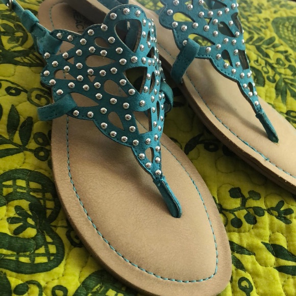 New 🧜🏻♀️Kenneth Cole Turquoise Sandals - Picture 2 of 6